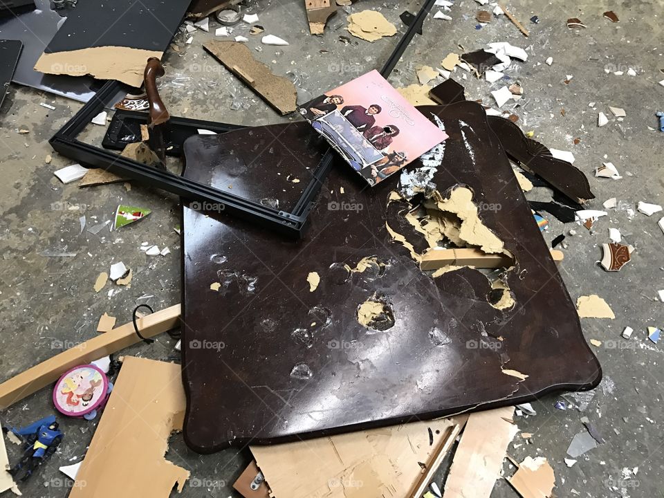 Destroyed furniture
