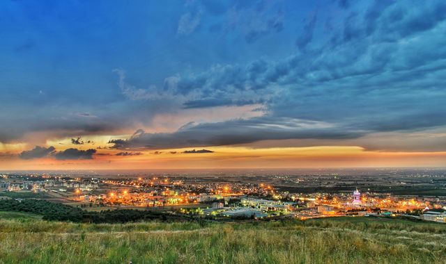 sunset of landscape
