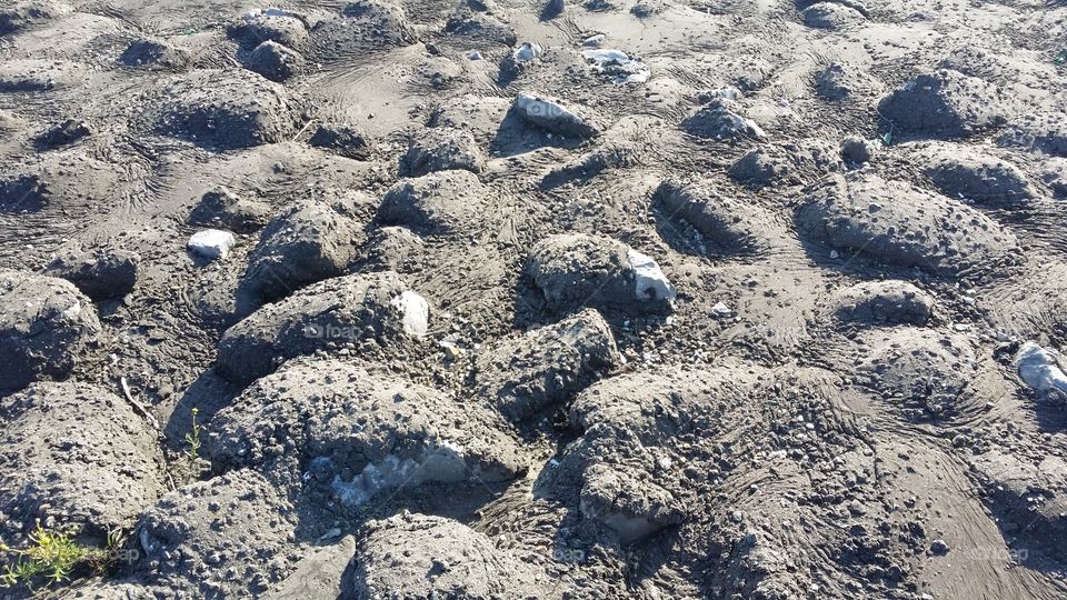 Stones at the coast. Ricky road