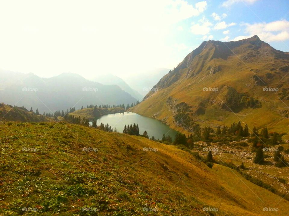 Lake at hiking tour in Austria