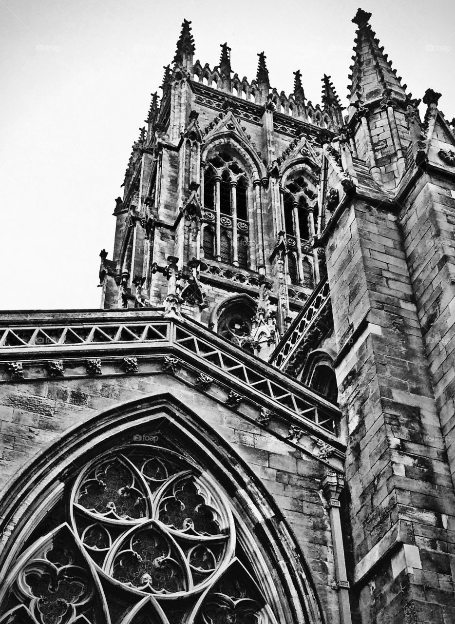 Looking up at Gothic Chuch