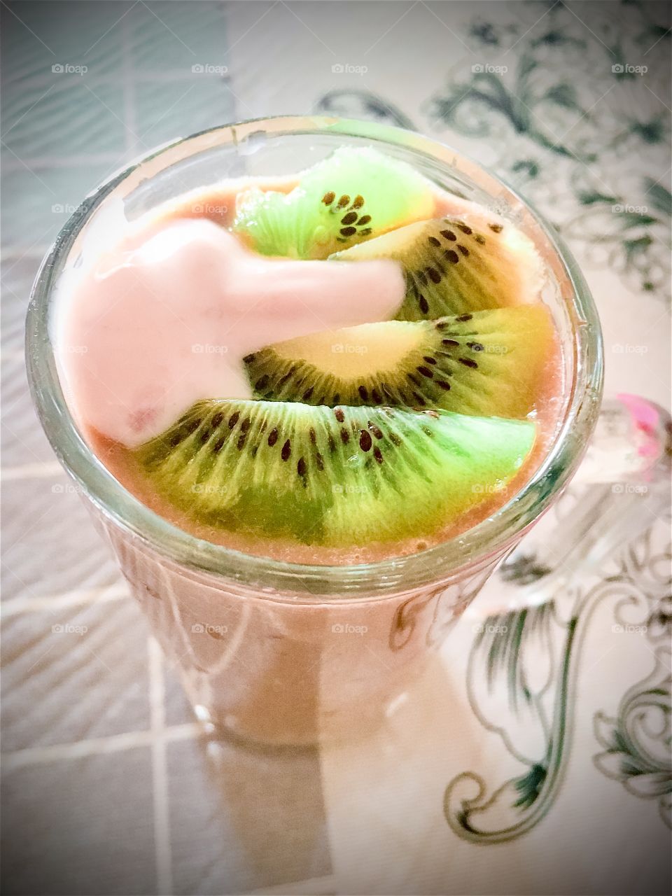 Strawberry flavored smoothie