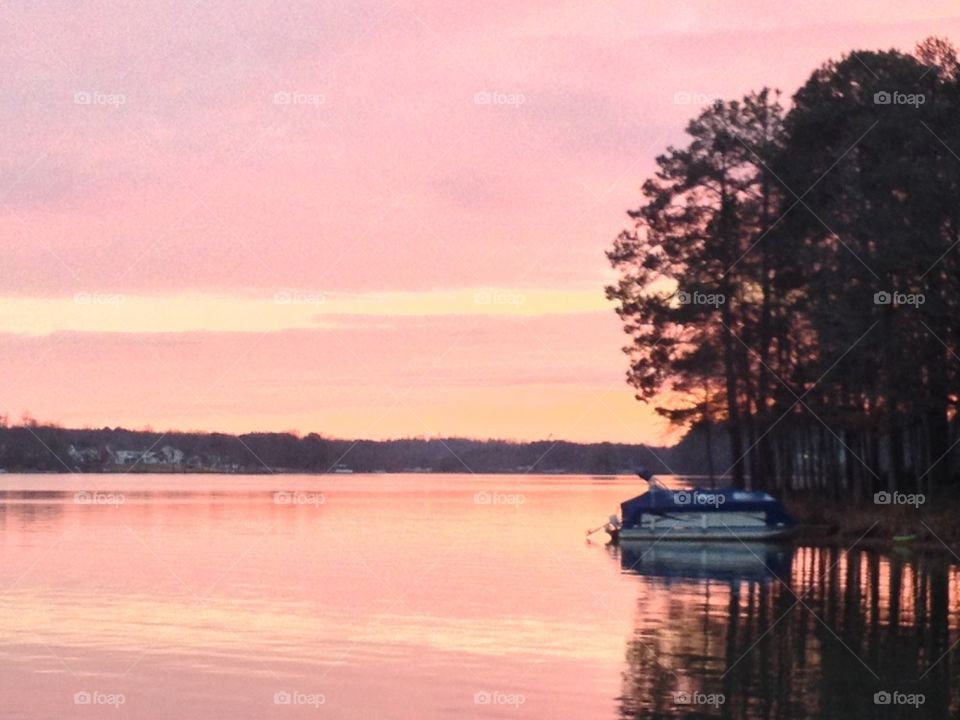 Sun setting on a Winter day 