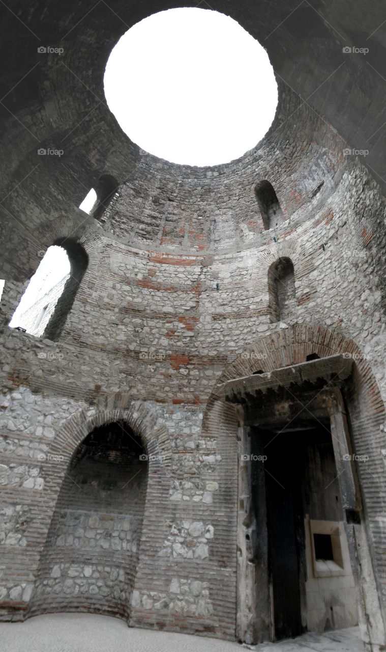 Ruins in Diocletian's palace in Split, Croatia 