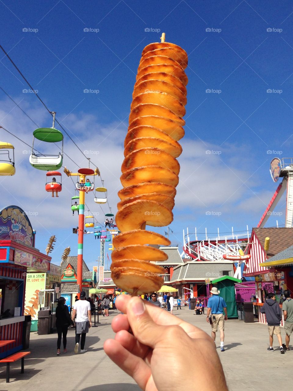 A delicious street food at the amusement park
