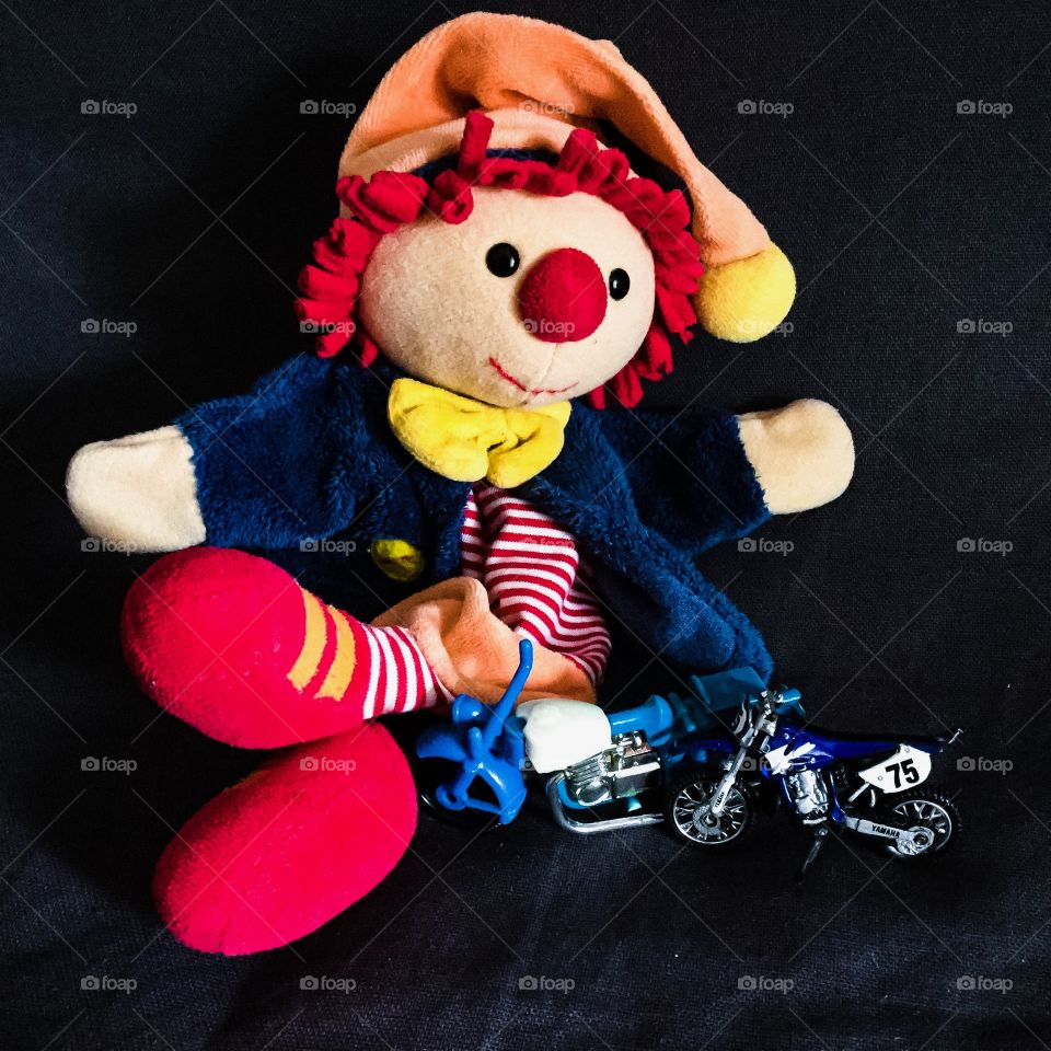 Toy Dolls Clown Motorcycles 