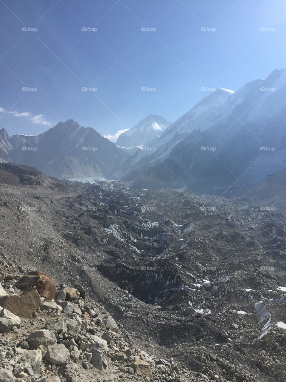 Approaching Everest Base Camp.