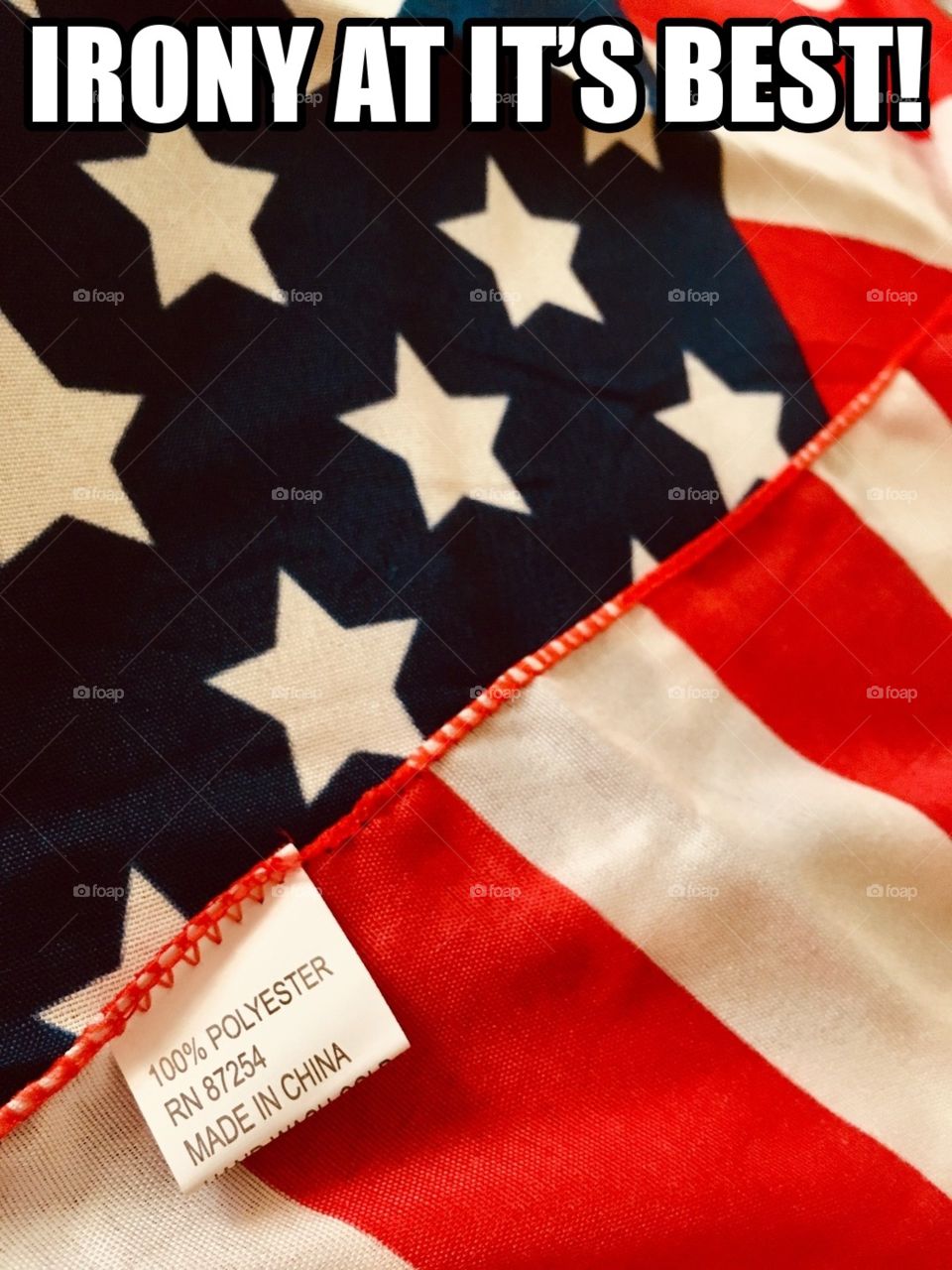 American flag made in China