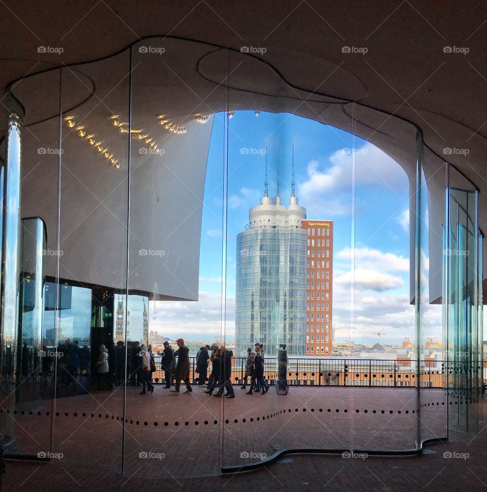 View from the Hamburg Philharmonic Hall.Reflections