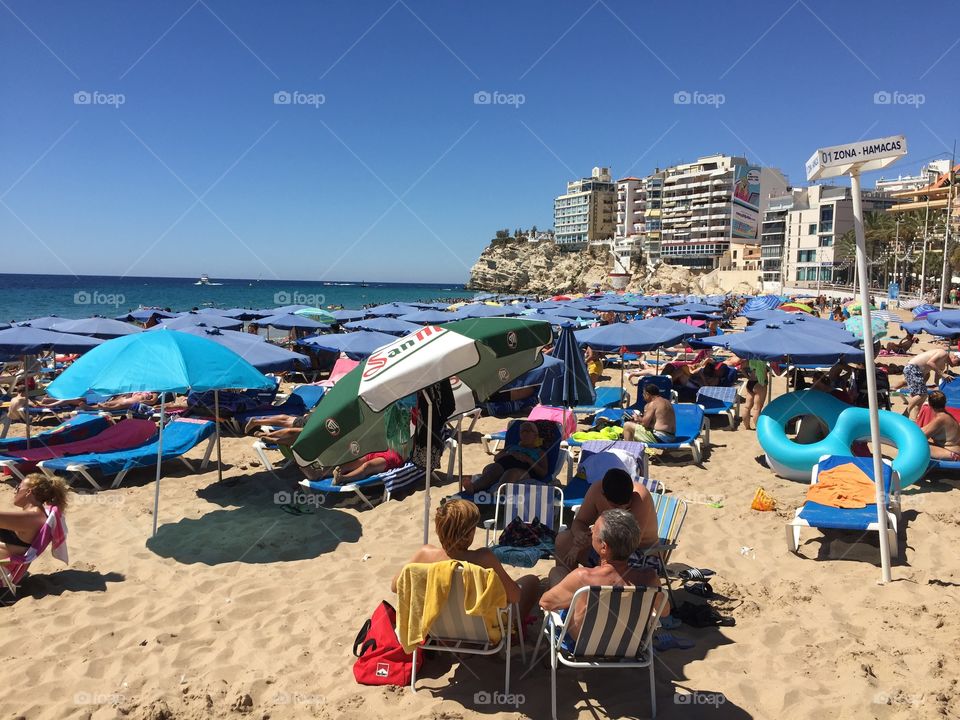 Hammock area in Benidorm (Spain)