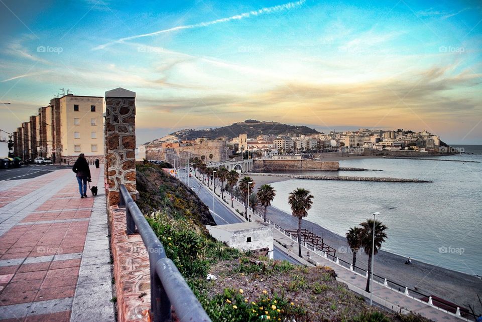 El mirador de la bahía sur de Ceuta primera tonalidad.