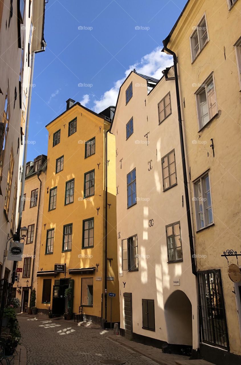 Old town Stockholm in the summer