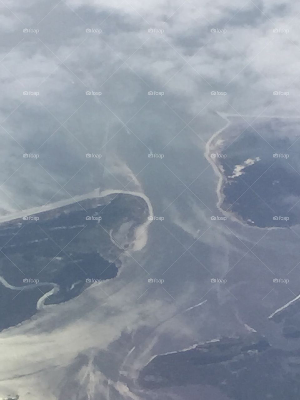Florida's east coast . From the plane 