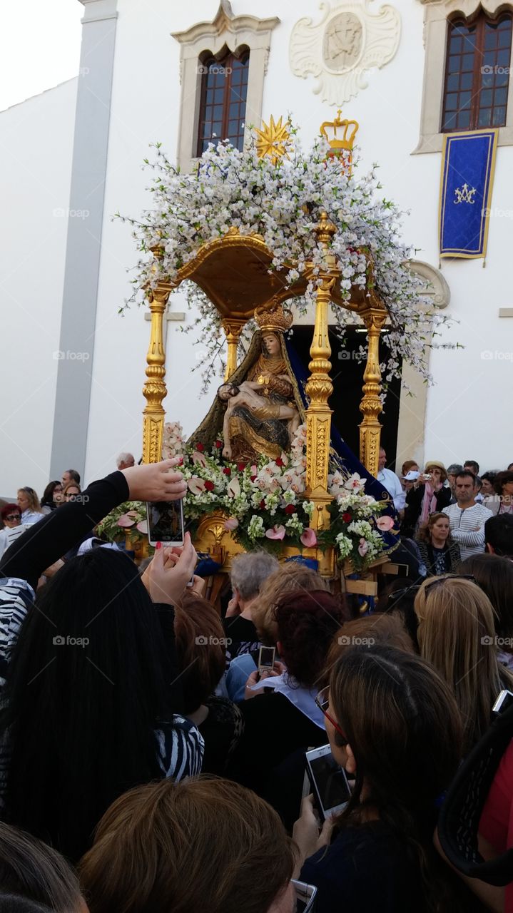 maria procession in loule . Maria procession in loule Portugal 