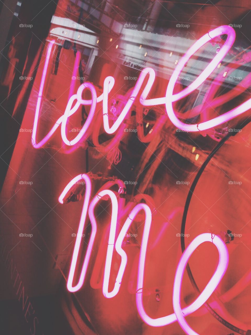 Neon love me sign