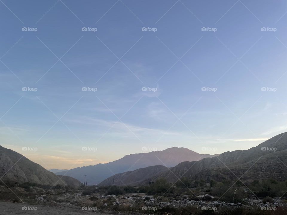 Mountains at sunrise 