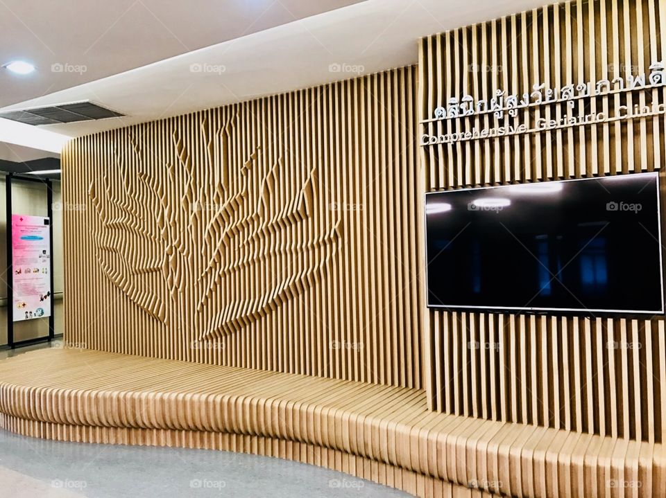 Tree on laser cut wood