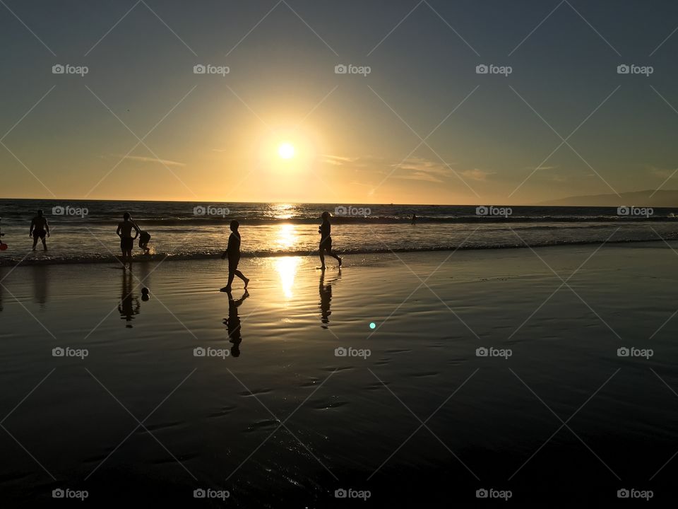 Sunset on the beach