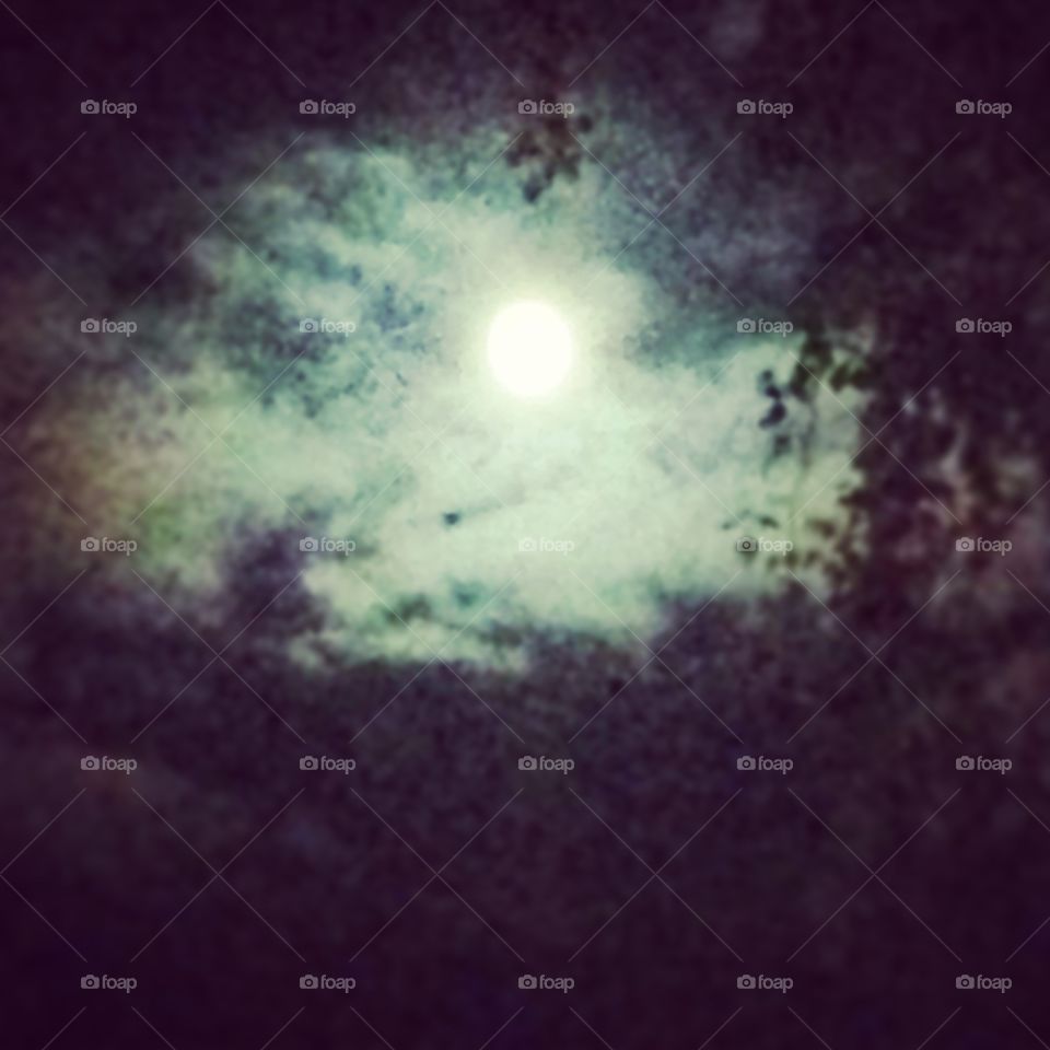 Nighttime moonrise 