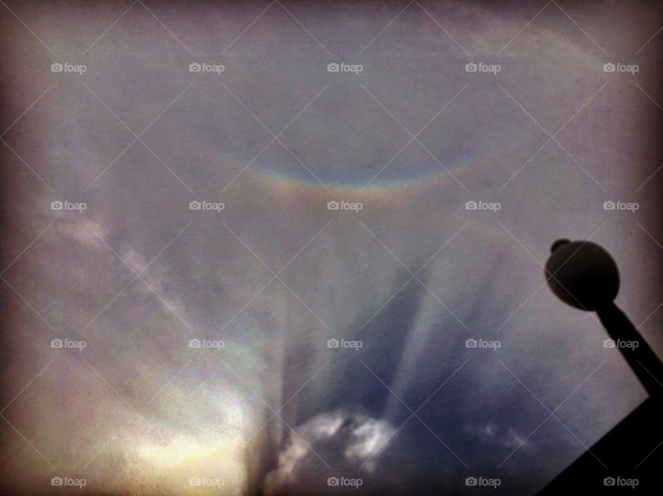 Upside down rainbow after a storm 