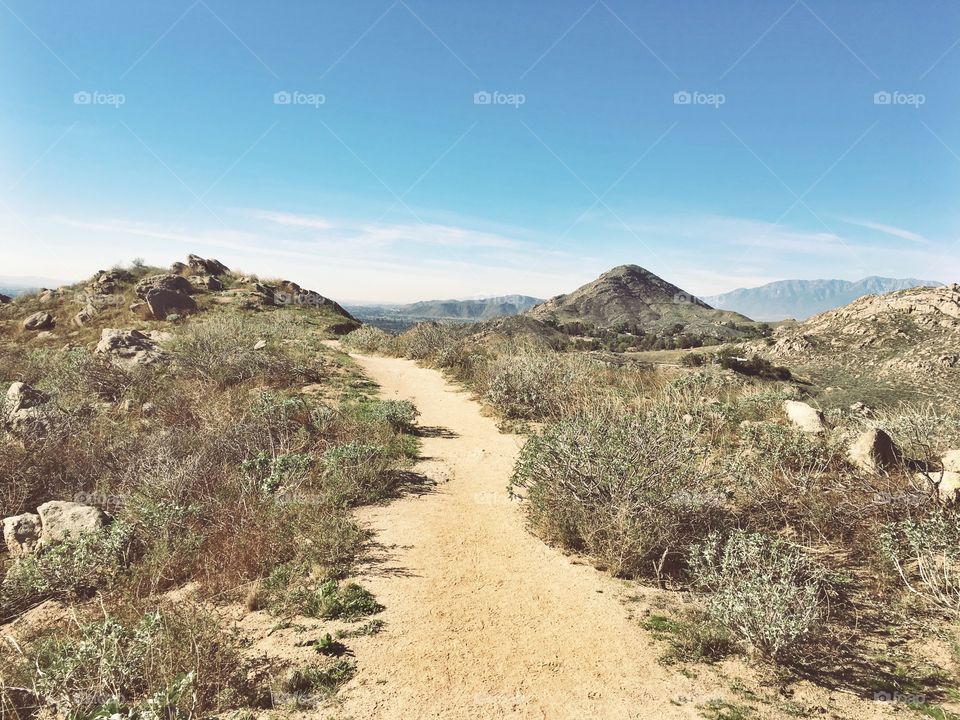 Hiking outdoors with an amazing view awaiting me. 