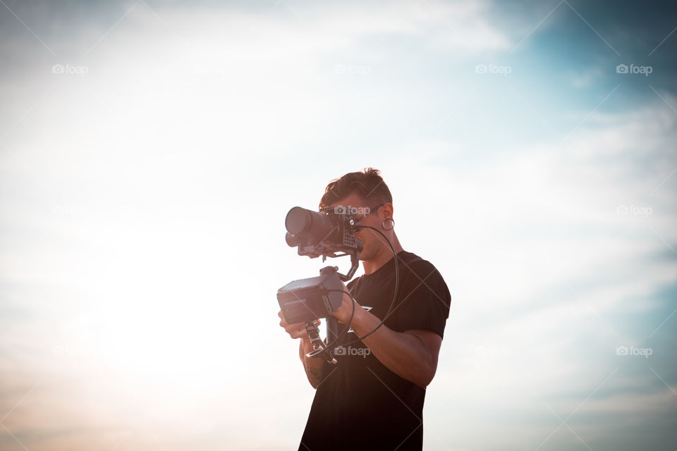 camera operator working