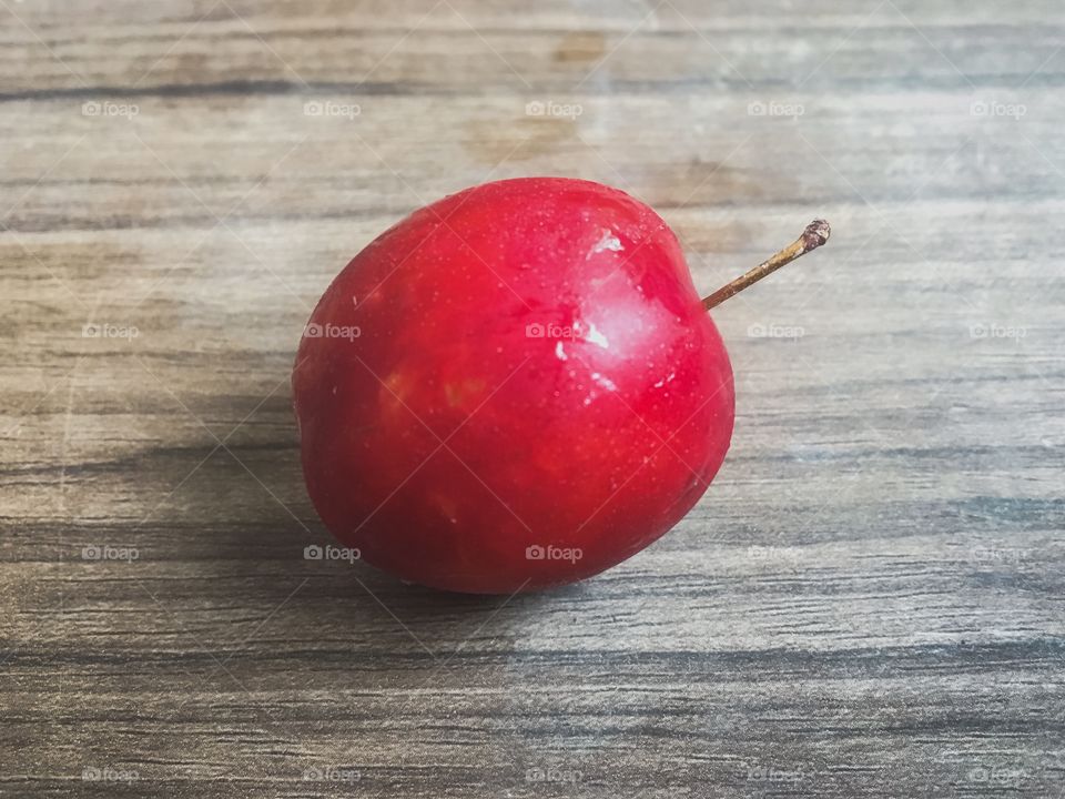 Closeup of a plum fruit