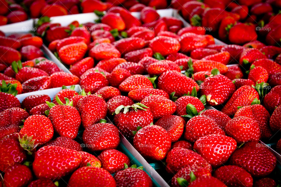 Farmer market strawberries 