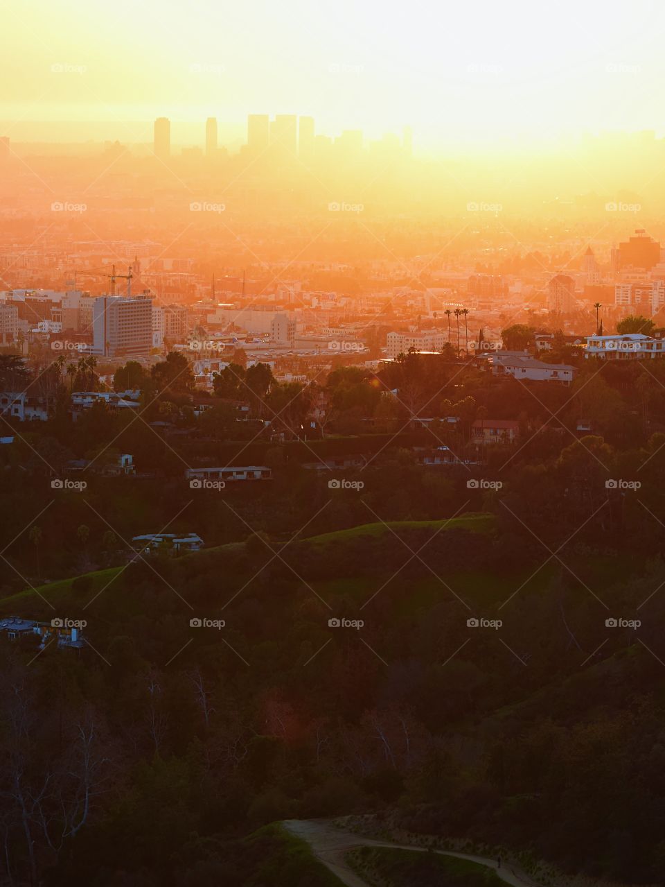 Sunset view from the Griffith observatory 