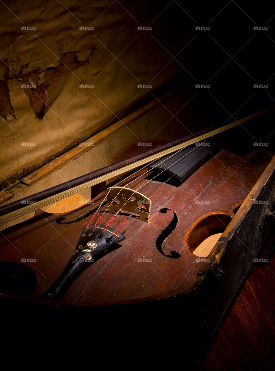 music antique violin still life by Cheshirepoet