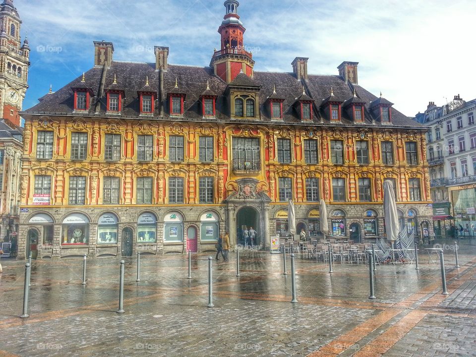 Lille, France. Vielle Bourse in Lille -  Old Stock Exchange