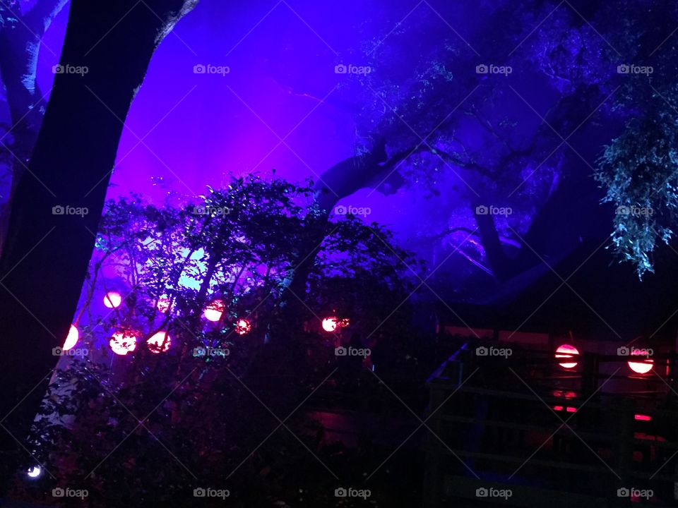 Eerie Purple Lit Sky