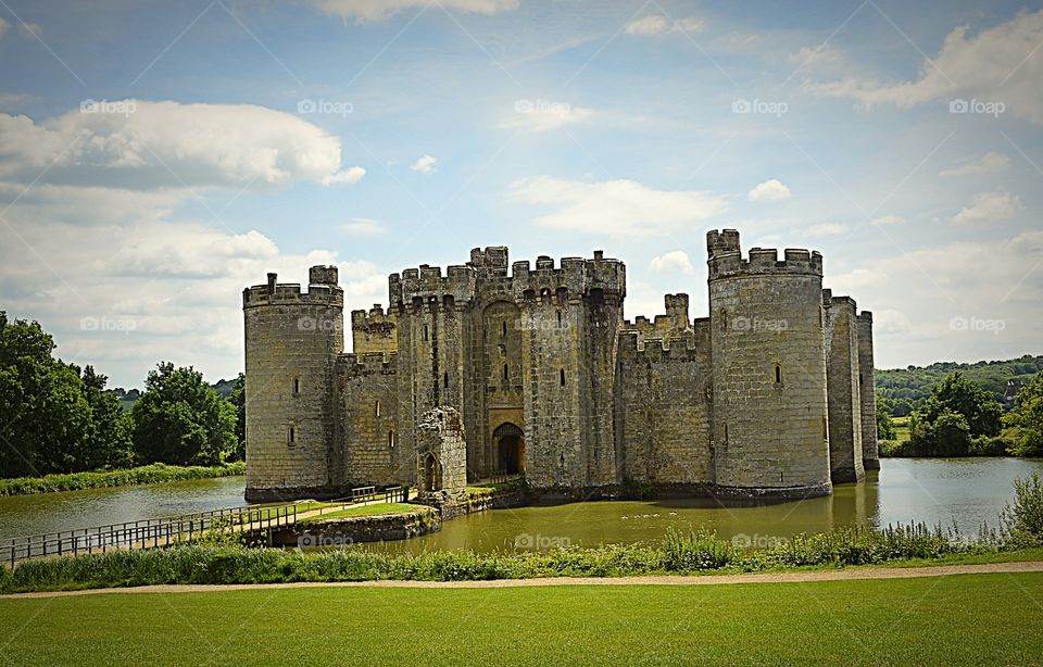 Bodiam Castle, Bodiam, East Sussex, England. On a perfect summer’s day.