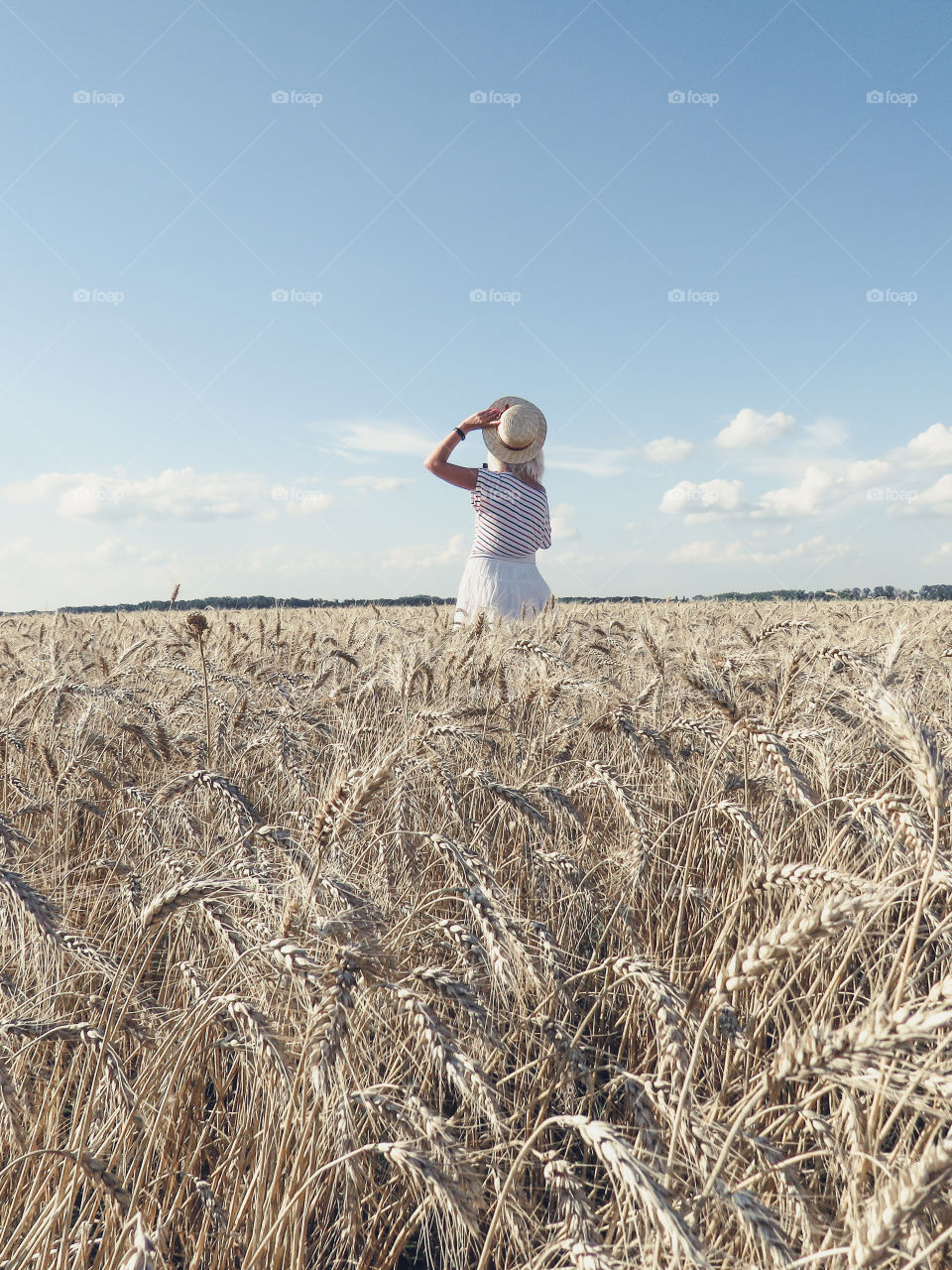 girl in a wheat field