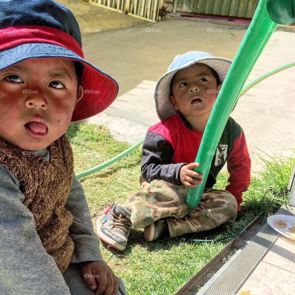 Beautiful twins I had the pleasure of babysitting while I was in Peru. 