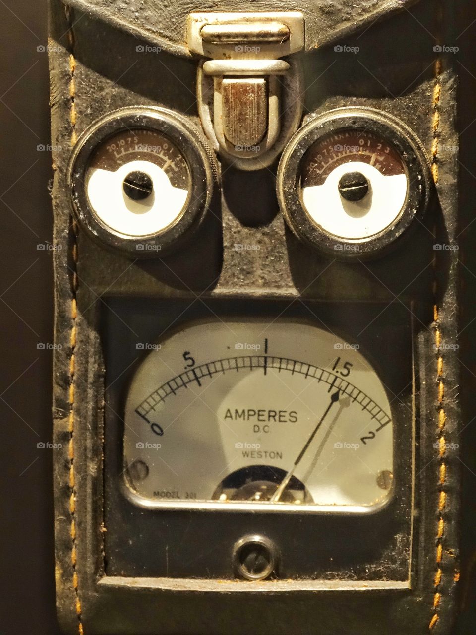 Anthropomorphic Art. Electrical Gauges Formed To Resemble A Face
