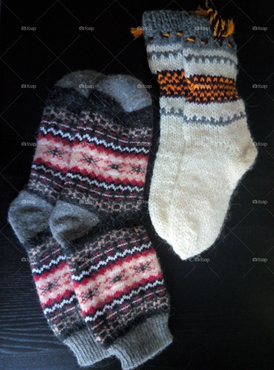 Носки одежда шерсть рукоделие