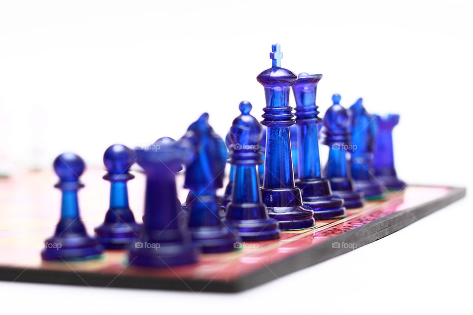 chess is a game of battle which is fully bounded by its own set of rules. There is no room for cheating. Its a transparent battle shown here by transparent parts.