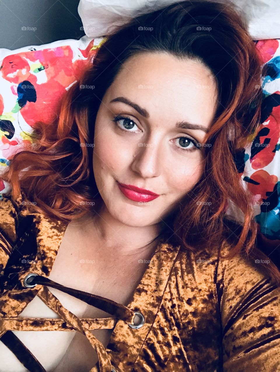 Selfie of a beautiful redhead 