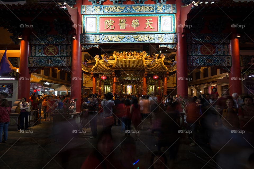 Chinese temple sign 