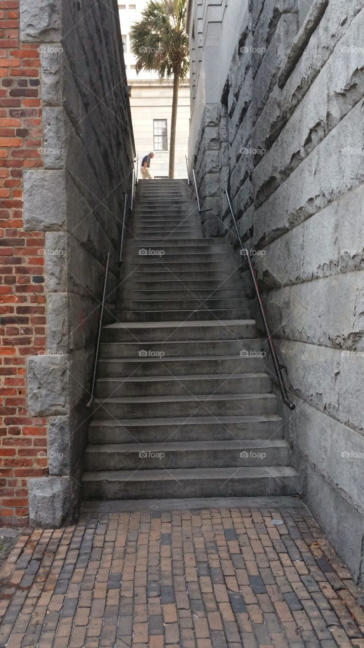 stone stairs. steps or stairs in Savannah Ga