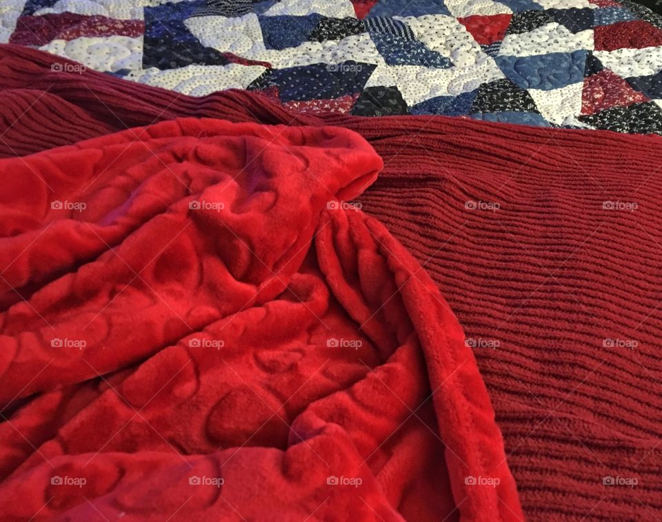 Red blankets 