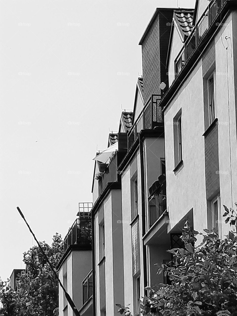 housing estate in B&W