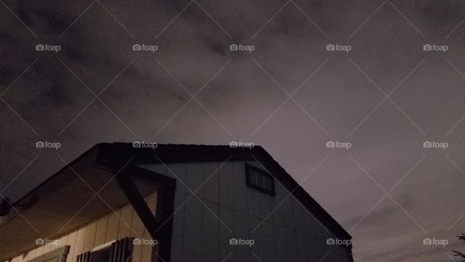 Hurricane Irma Clouds at Night in Greenwood Indiana