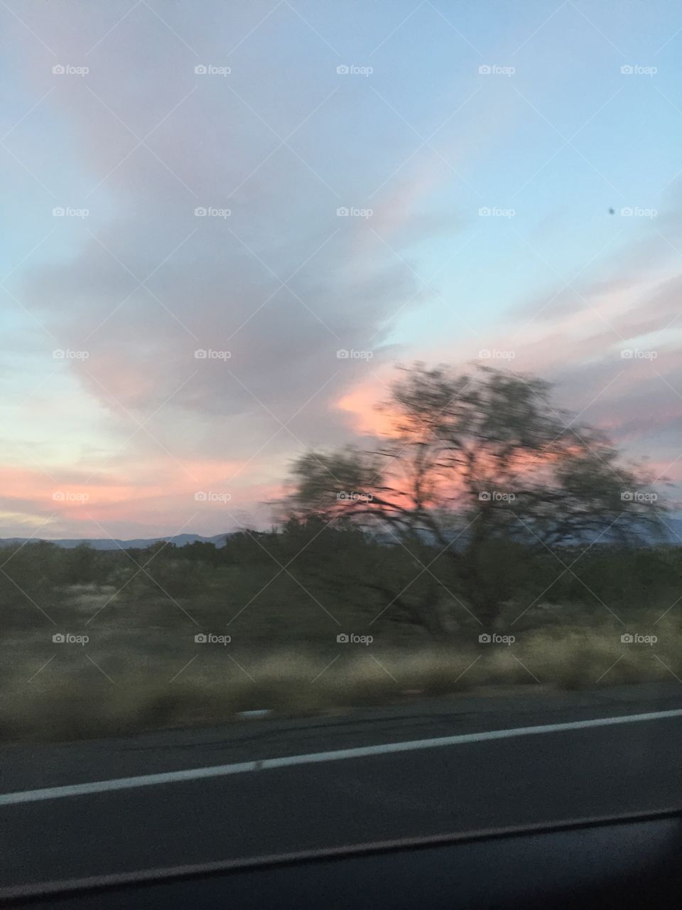 Landscape, Road, Sunset, Light, Sky