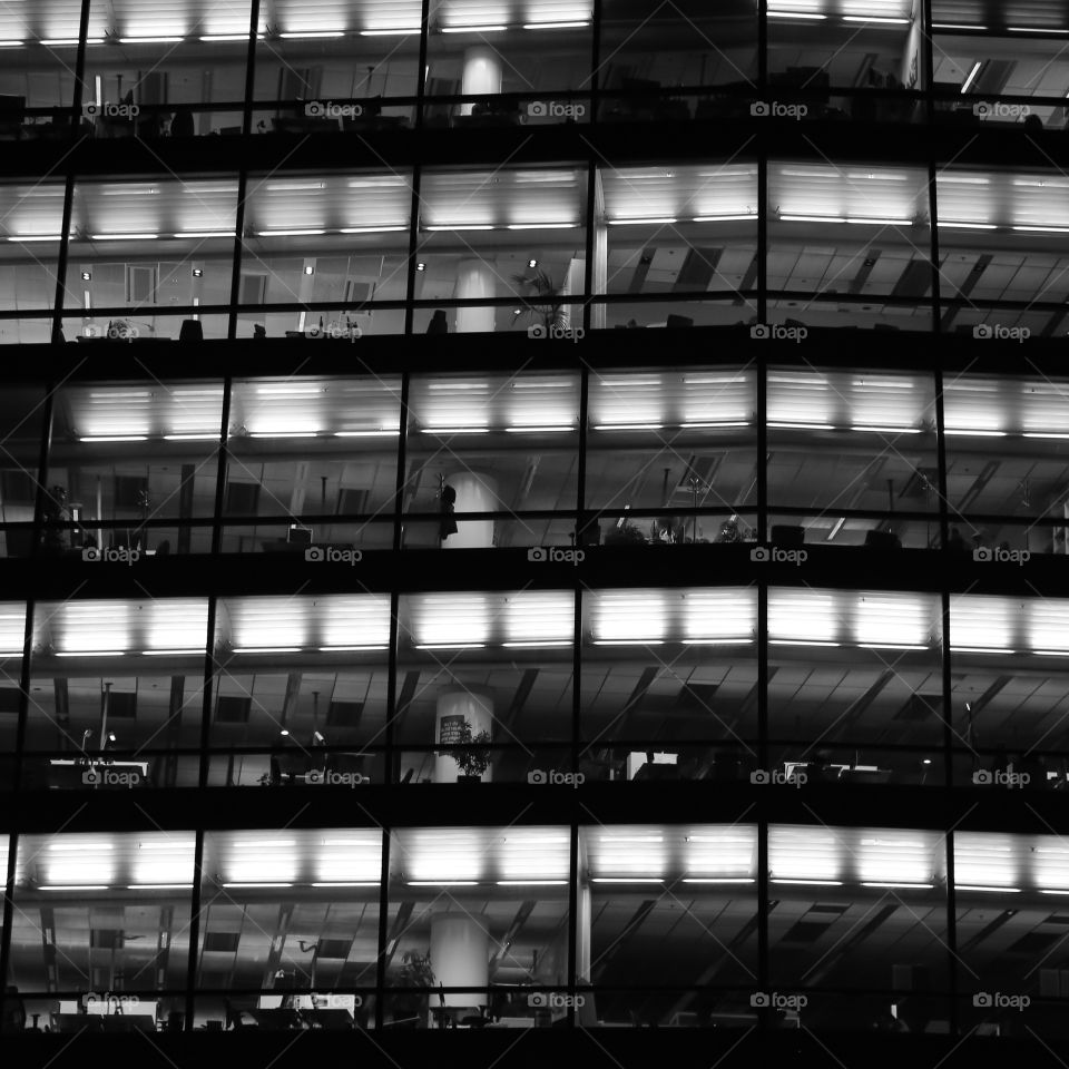Office building in monochrome
