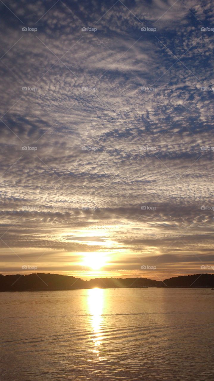 Cloudy sky at sunset