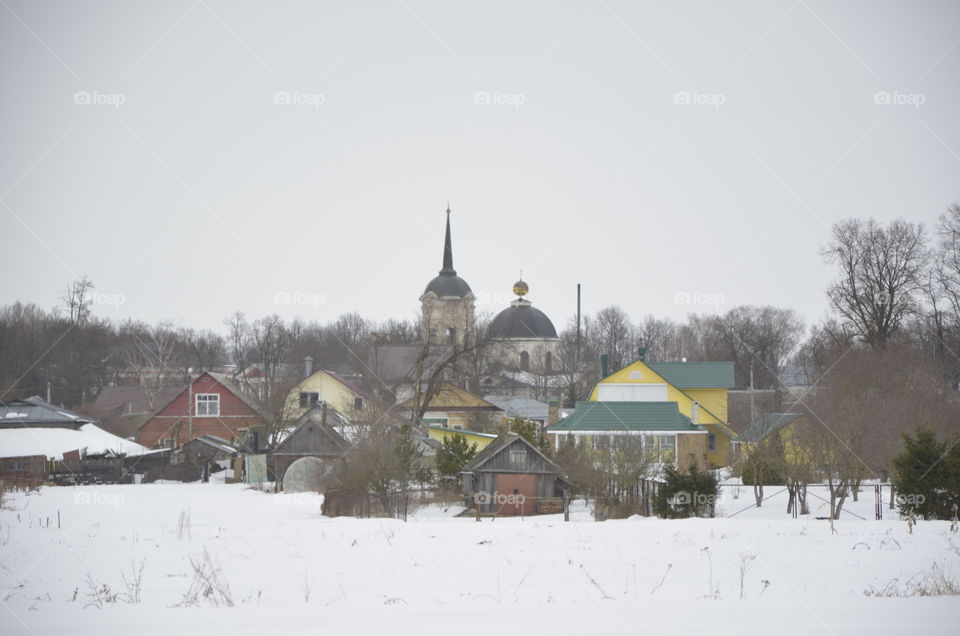 winter in the village