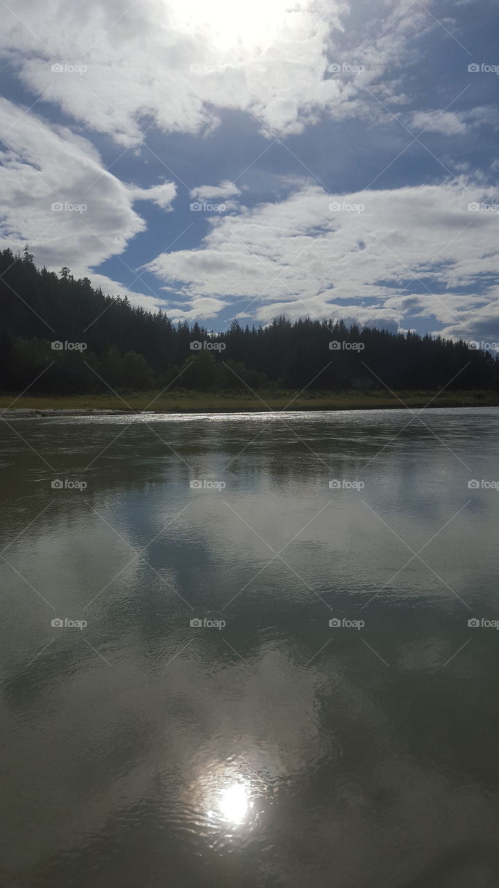 Eagle Beach, Juneau, Alaska, blue sky