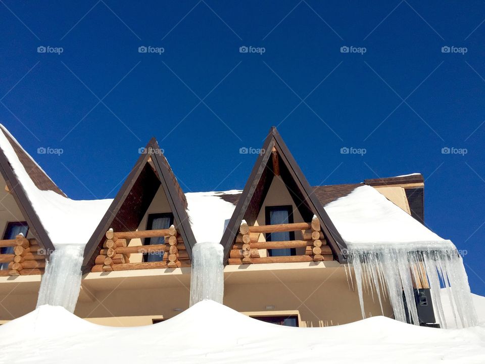 Frozen Windows in Winter 